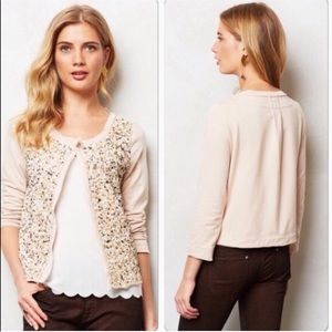 Medium Anthro Postmark Beaded Cardigan Paillette
